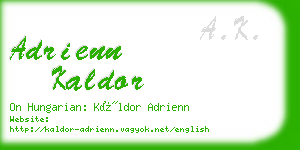 adrienn kaldor business card